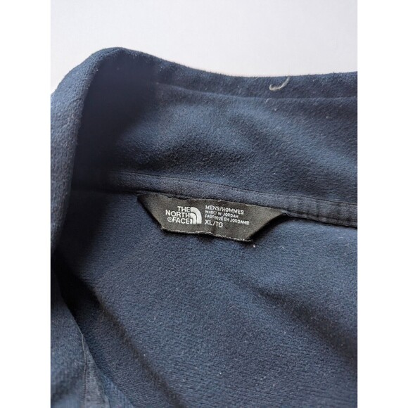 Northface Quarter Zip Fleece Lined Jacket XL Extra Large Mens Dark Blue - Picture 5 of 12
